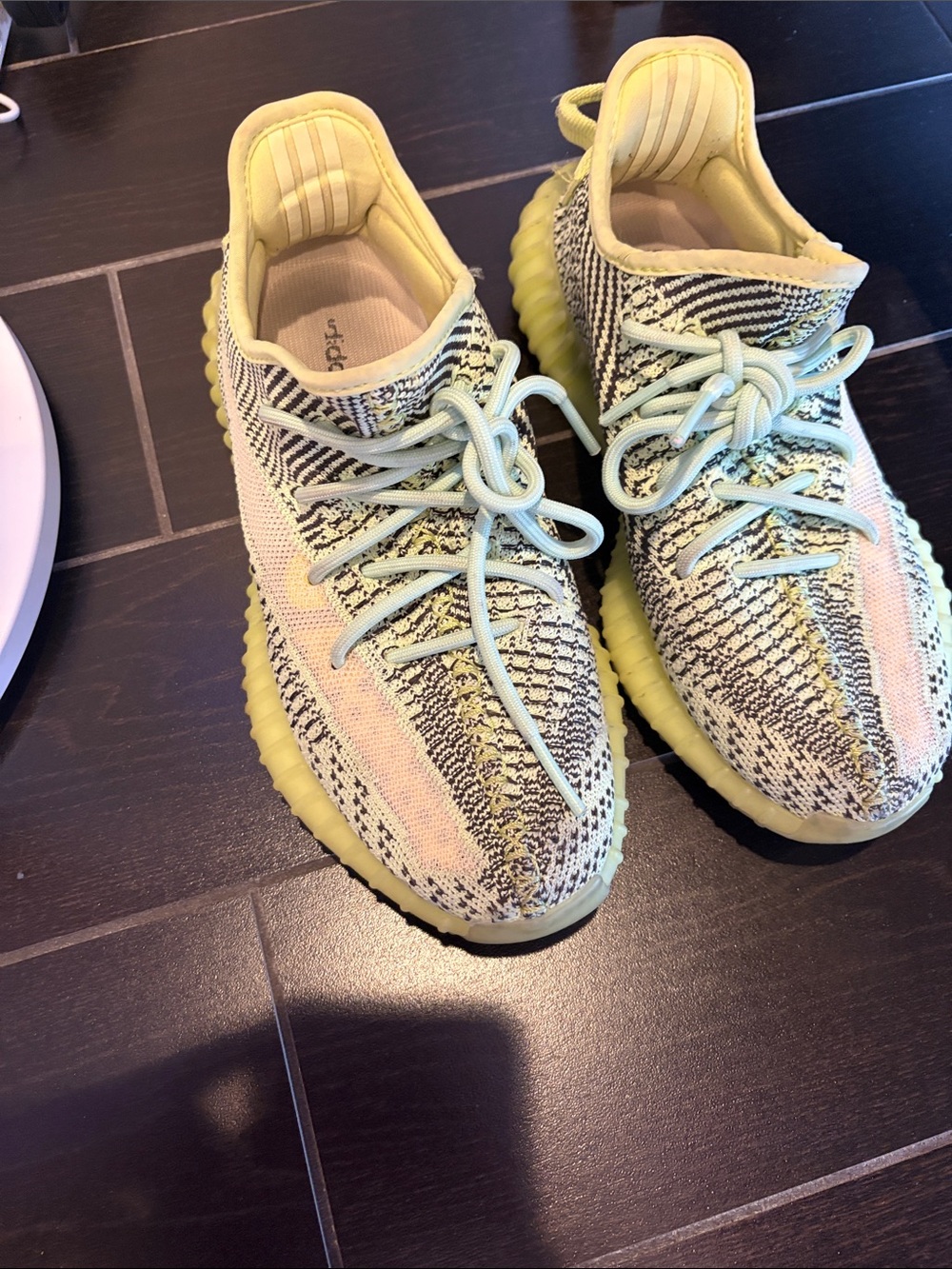 Yeezy Boost 350 V2 Yellow Tint and Cream Knit Sneakers